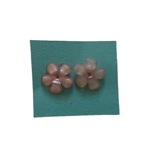 Pink Flower Earrings